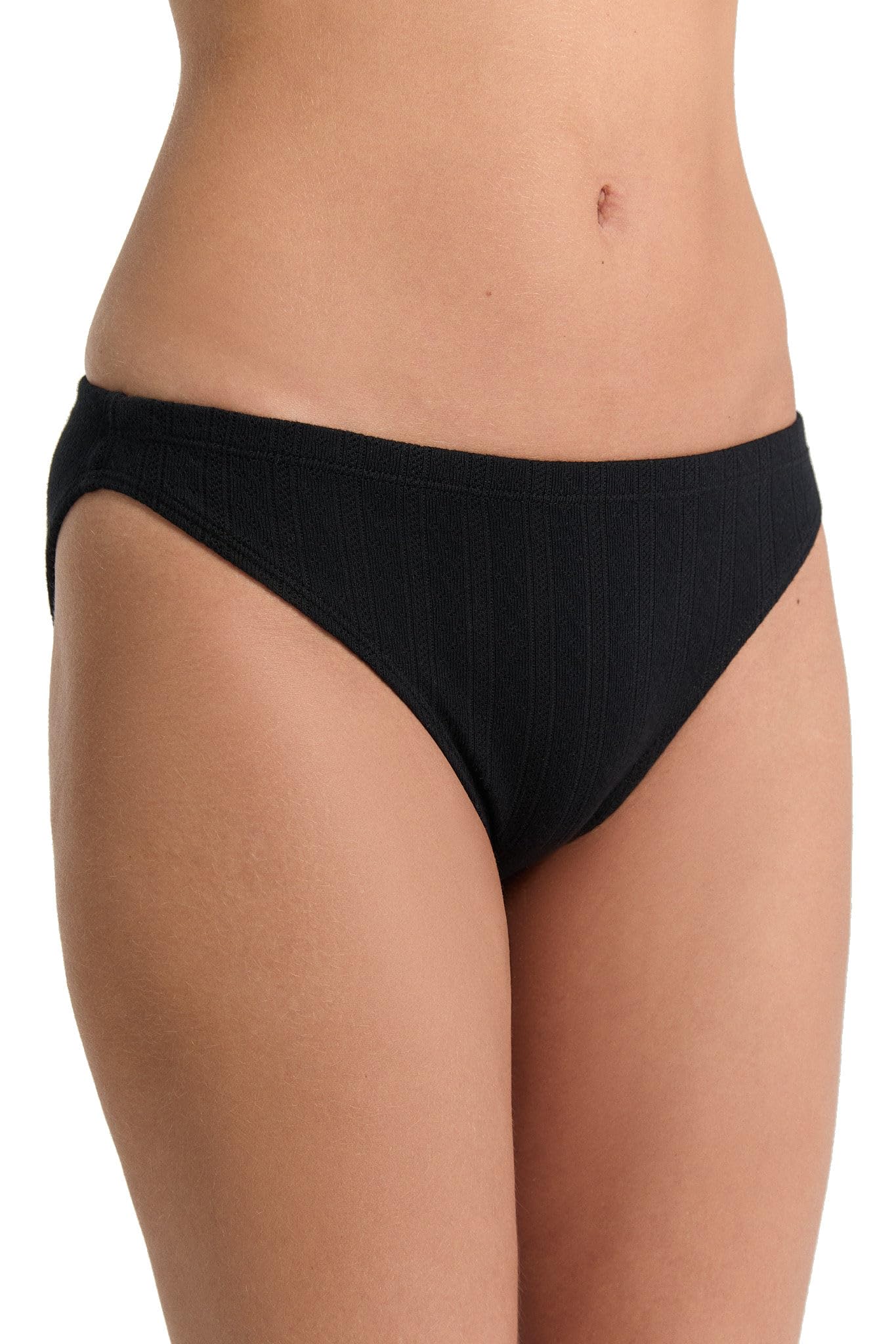Confezione da 4 slip da donna jacquard, in cotone biologico, slip classici