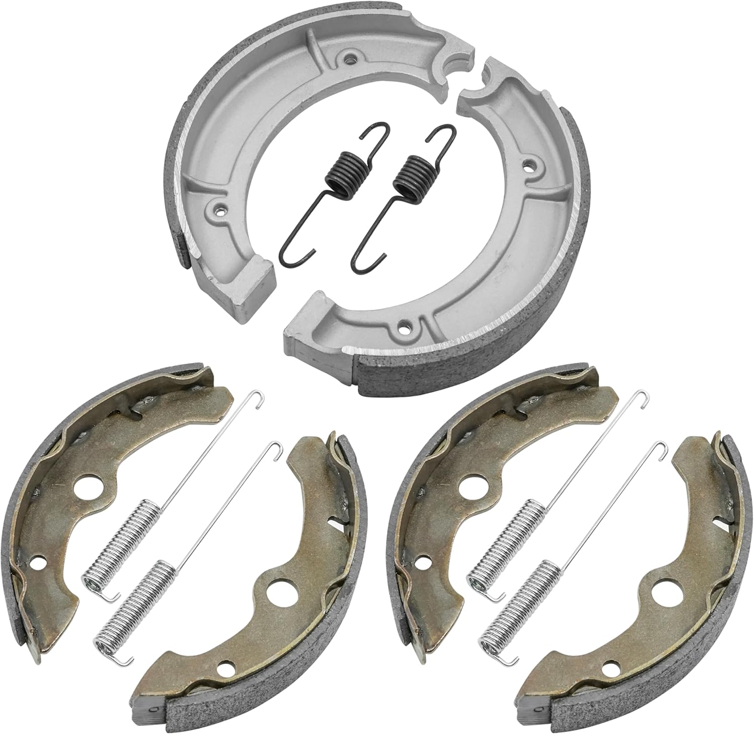 Caltric Front & Rear Brake Shoes Compatible with Yamaha Kodiak 400 Yfm400Fw Yfm-400Fw 1993-1998