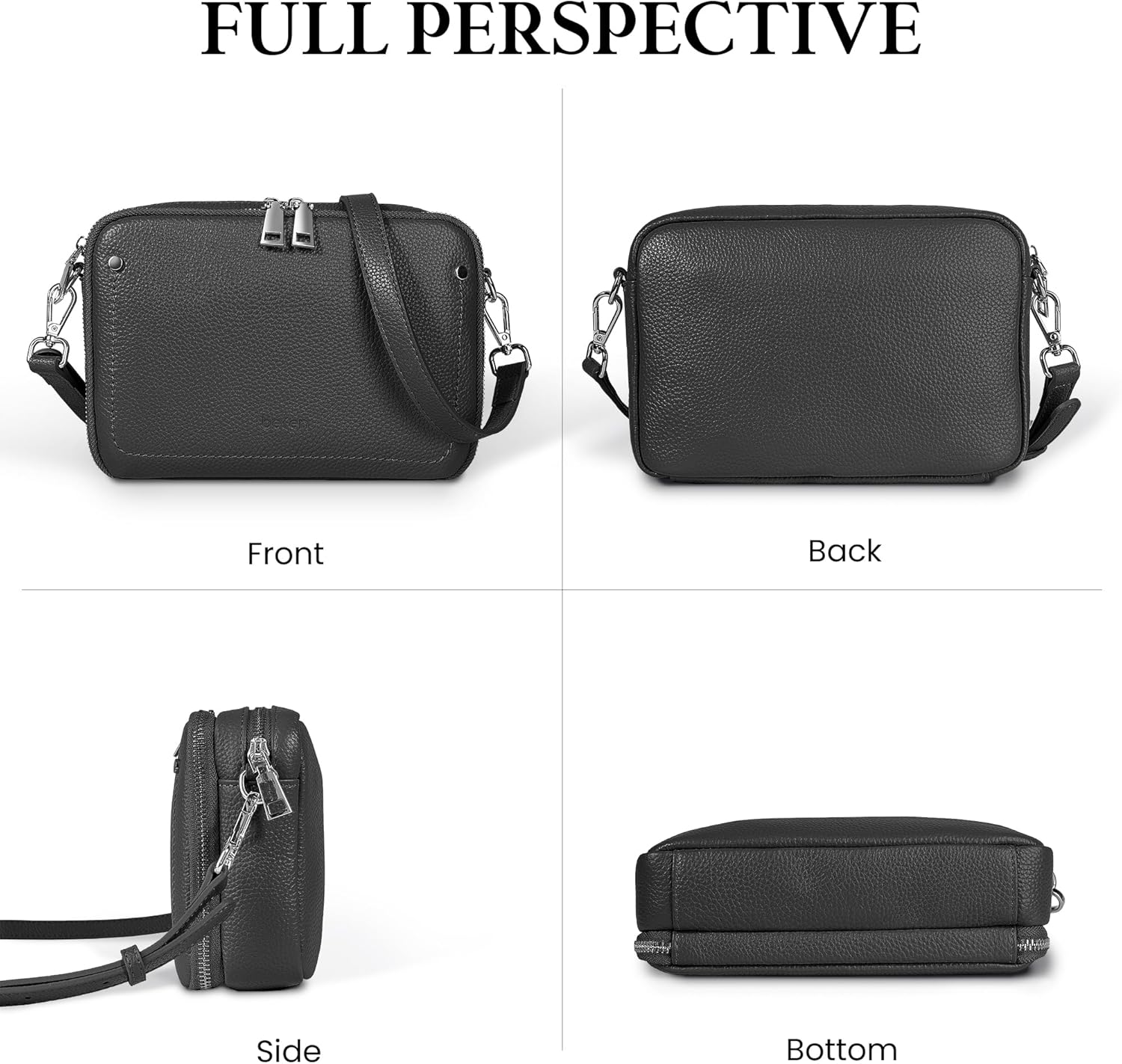 befen Genuine Leather Crossbody Bags for Women, Purses with Built in RFID Wallet Woman Camera Shoulder Bag Handbags | Genuine Leather, Built in RFID Wallet, Genuine Leather, Built in RFID Wallet - Image 8