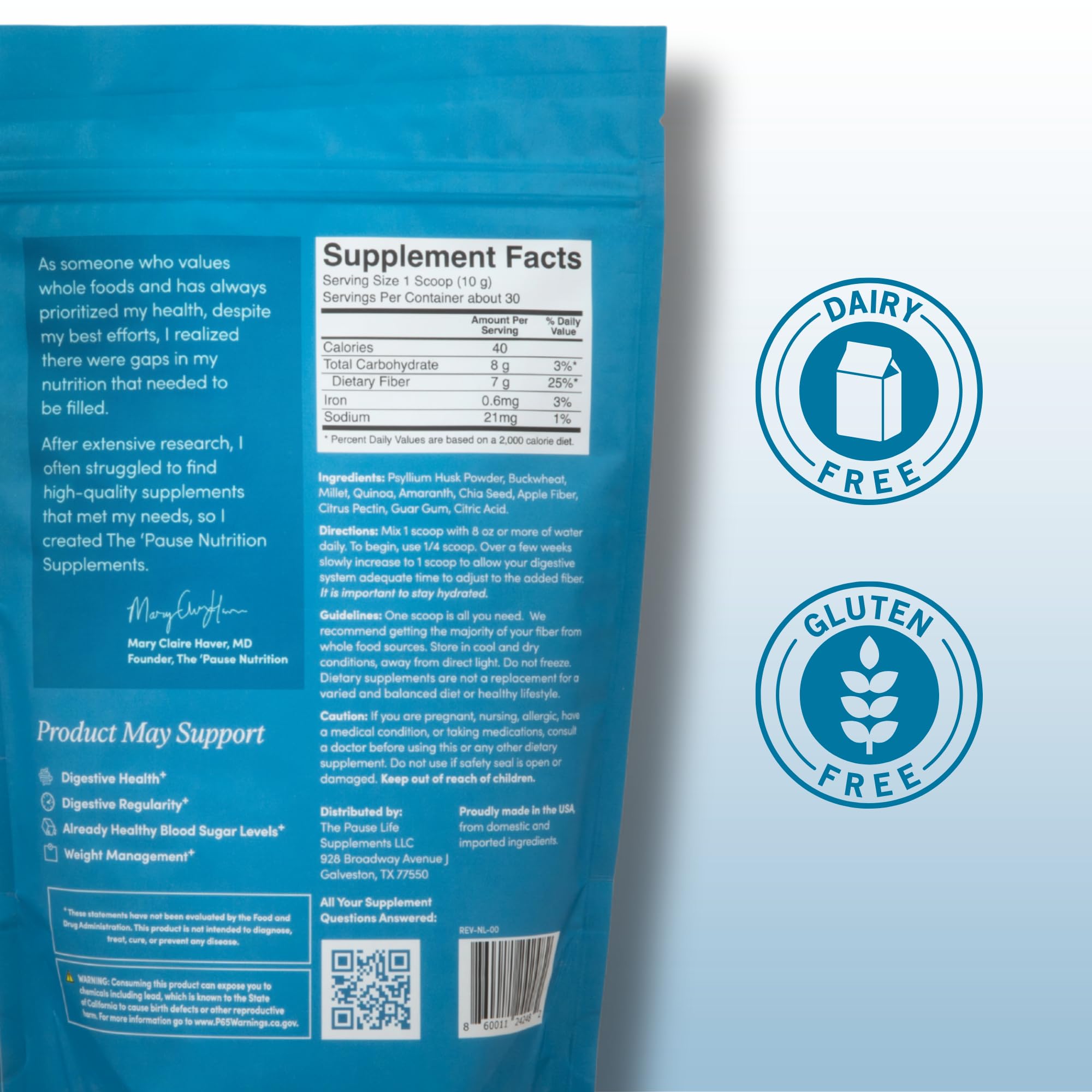 The 'Pause Life Fiber GDX, Chia & Quinoa Blend, Digestive Support, 10.5 OZ — Amazon image 2