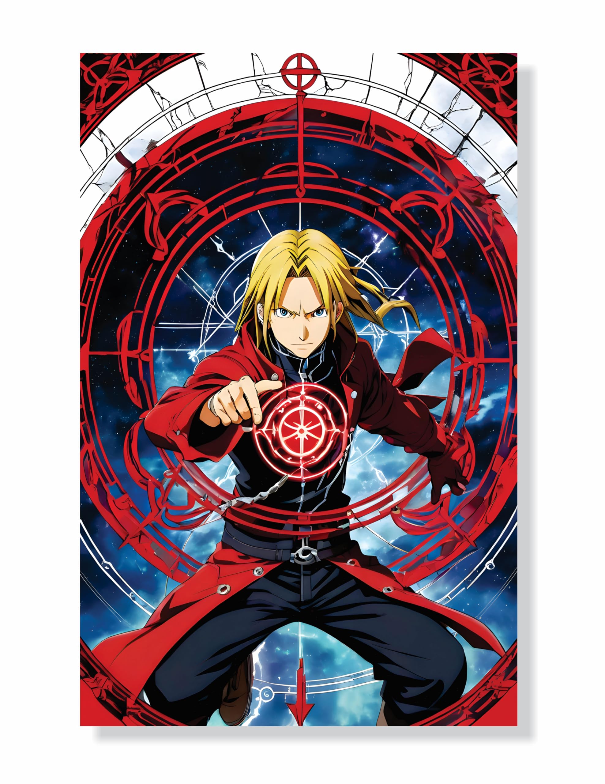 5MM Acrylic UV Printed Edward Elric - Fullmetal Alchemist (5MM, Unframed, 20″ x 13″)