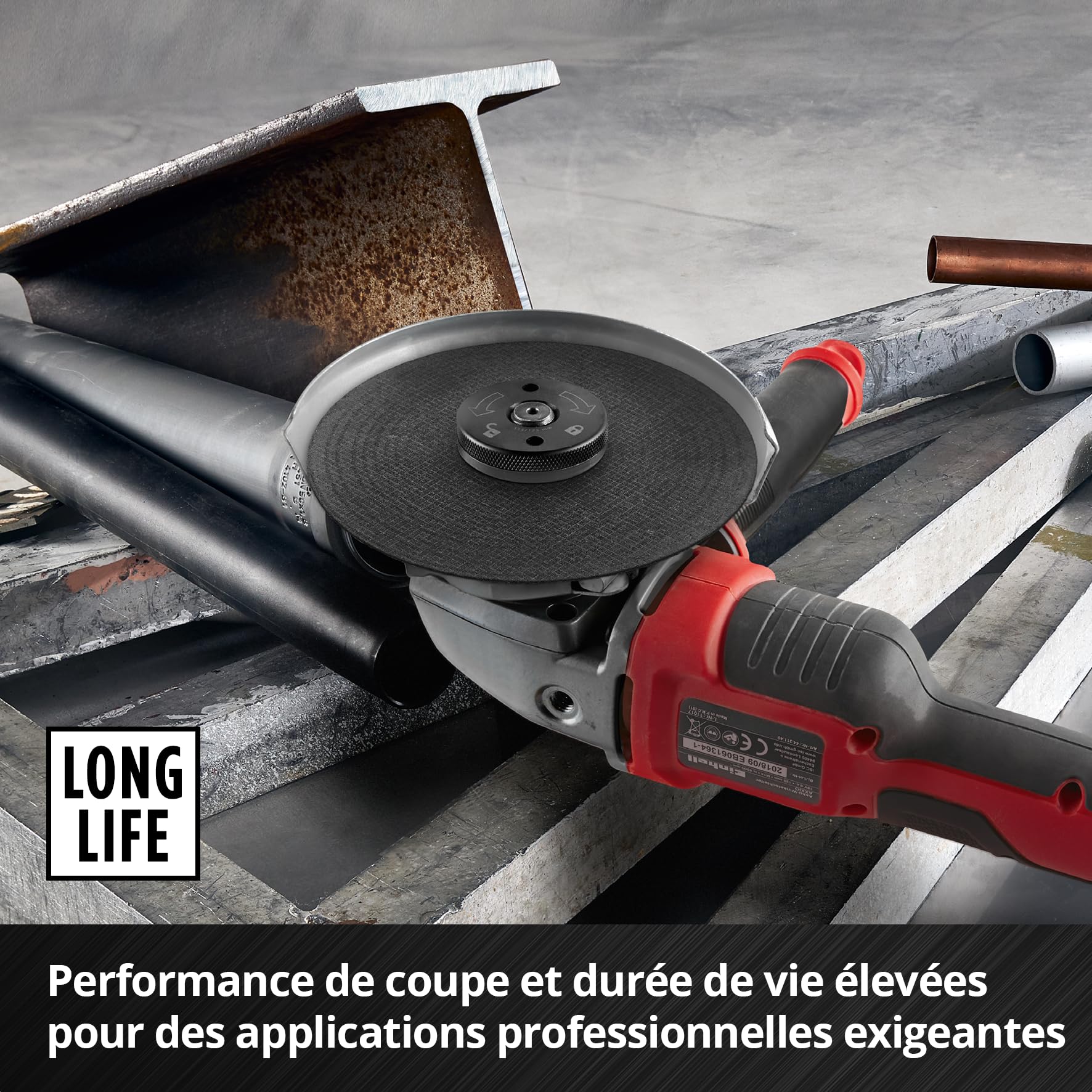 Original Einhell set de 5 disques à tronçonner minces pour le métal, Ø 125 mm (épaisseur 1 mm, certifié MPA, grande longévité, coupes précises et sans bavures, pour meuleuses d'angle)