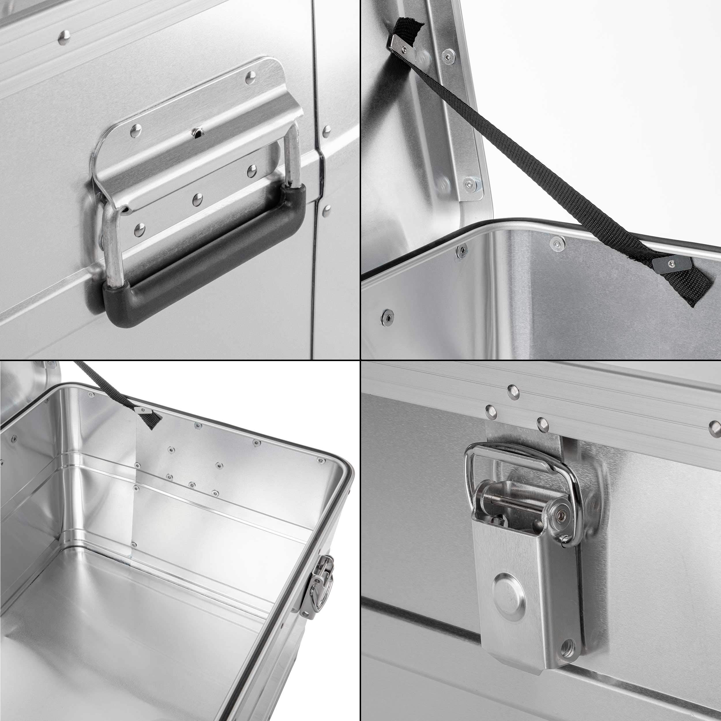 ONVAYA Alubox 3er Set stapelbar | Alukisten mit Deckel | Transportkiste | Aluminiumkiste | Aluminiumbox | ONVAYA Alubox 3er Set stapelbar | Alukisten mit Deckel | Transportkiste | Aluminiumkiste | Aluminiumbox