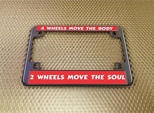 Miniatura 4 de Marco de matrícula de metal para motocicleta, grabado con láser, tamaño estándar, con diseño de texto personalizado, acabado color plomizo, texto