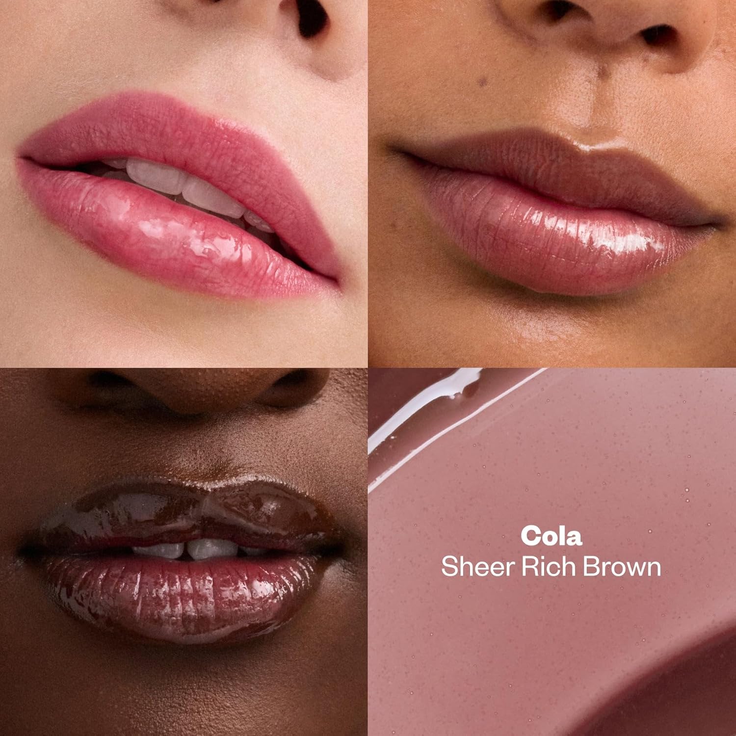 Kosas Wet Lip Oil Gloss – Plumping Peptide Lip Treatment Gloss in Sheer Rich Brown, Hydrating with Hyaluronic Acid, Peptides & Plant Oils, Non-Sticky, Vegan, Clean Beauty Lip Gloss (Cola) 0.15 oz