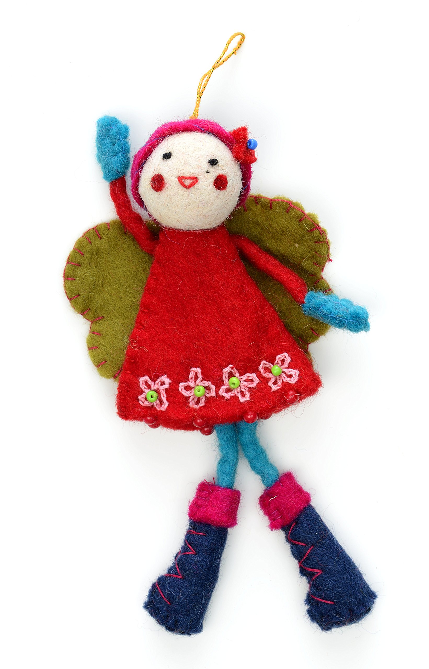 Paper High Felt Alpine Girl - Red Dress (Approx. 220 mm length)