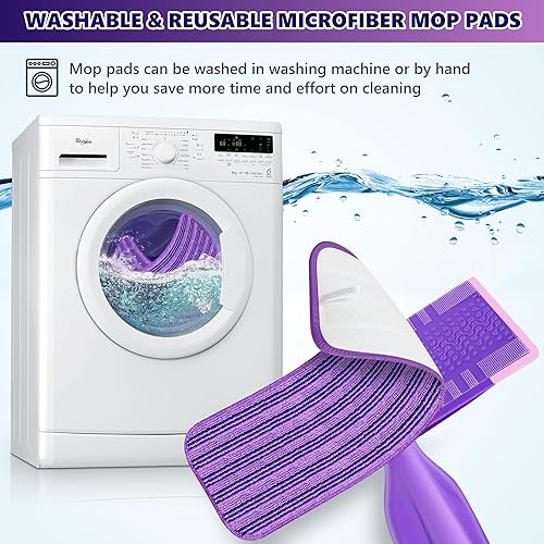 Miniatura 4 de Almohadillas reutilizables para mopa Swiffer Wet Jet, repuestos de almohadillas de chorro húmedo para trapeador Swiffer, almohadillas de repuesto de
