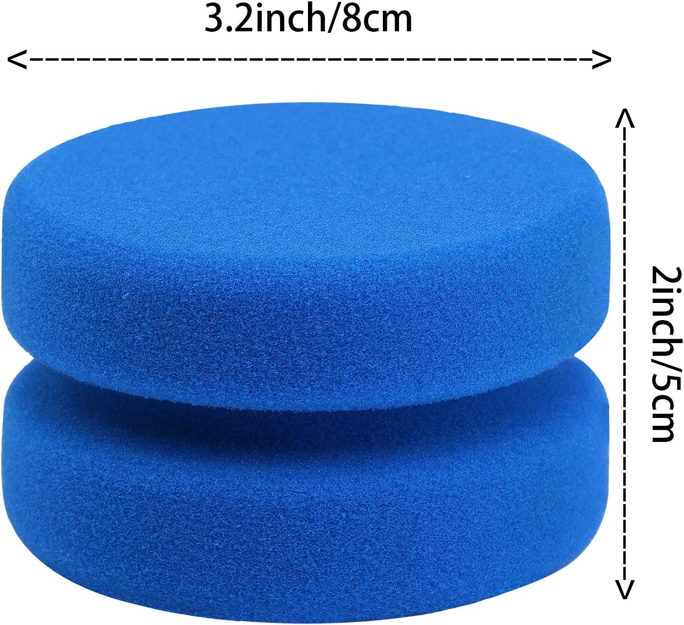 Aodaer 6 Pack Sponge Applicator Paint Sponge Applicator Blue Paint Detail Sponge Used for Art Crafts or Car Waxing with Mesh Hanging Storage Bag, Blue Round 3.1 Inches : Automotive