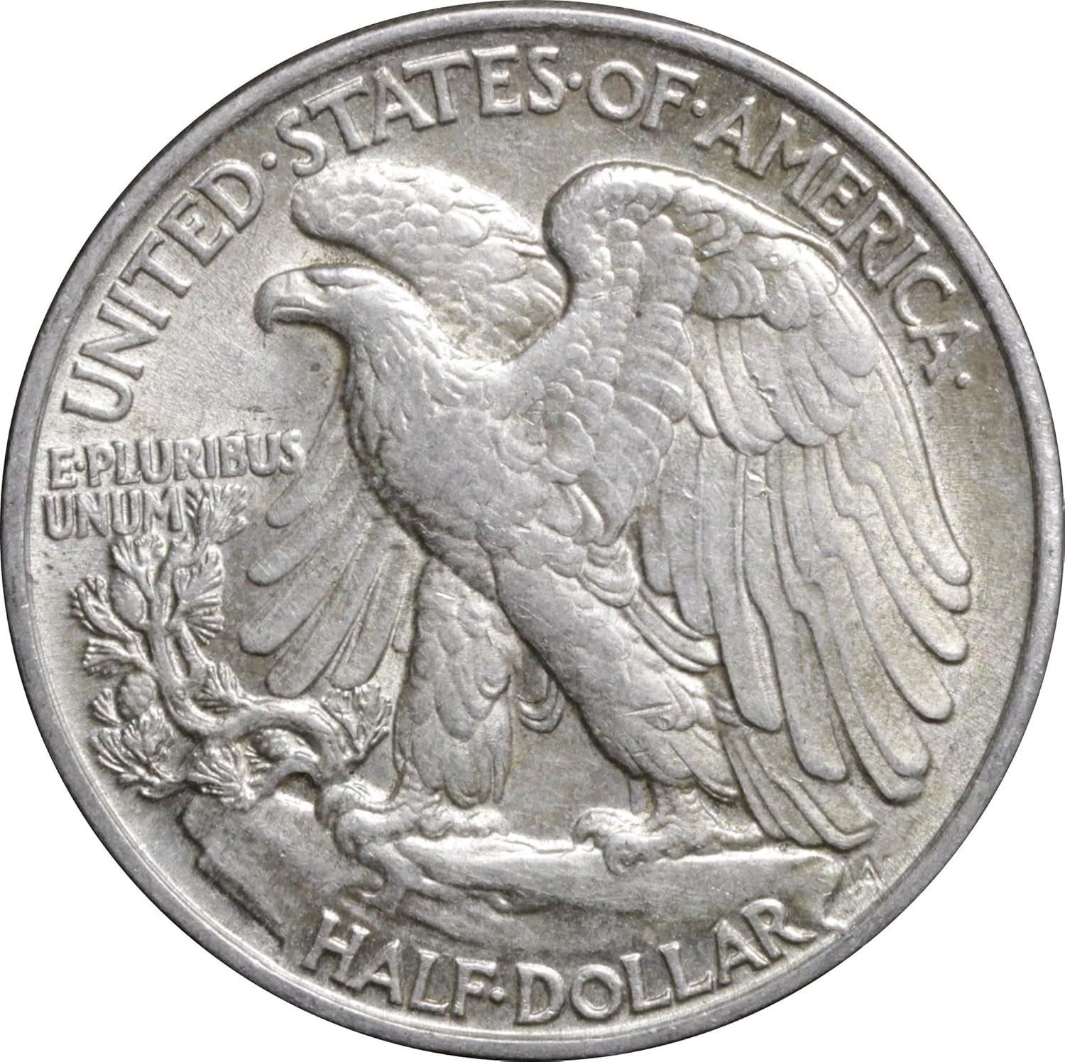 1945 US Walking Liberty Half Dollar, Philadelphia Mint, About Uncirculated (AU) Condition