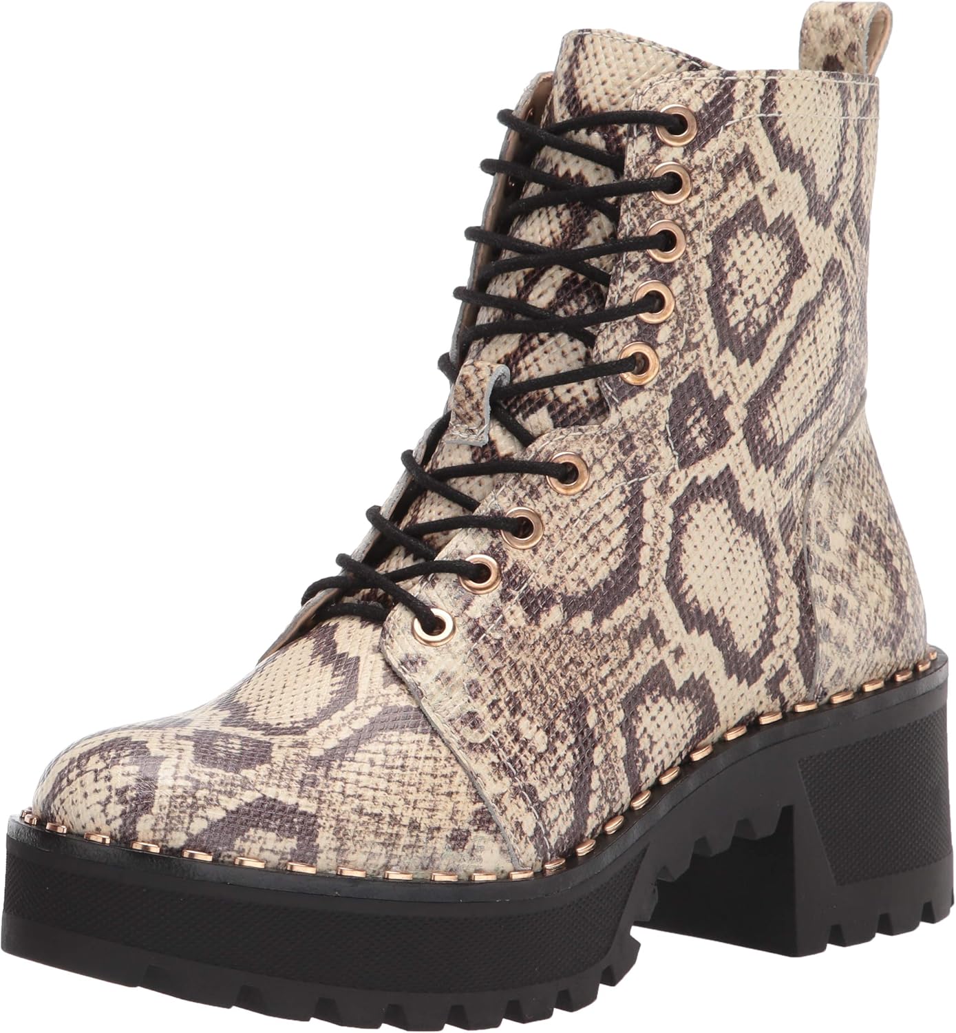 Vince Camuto Women's Footwear Women's MECALE Combat Boot, Natural, 5