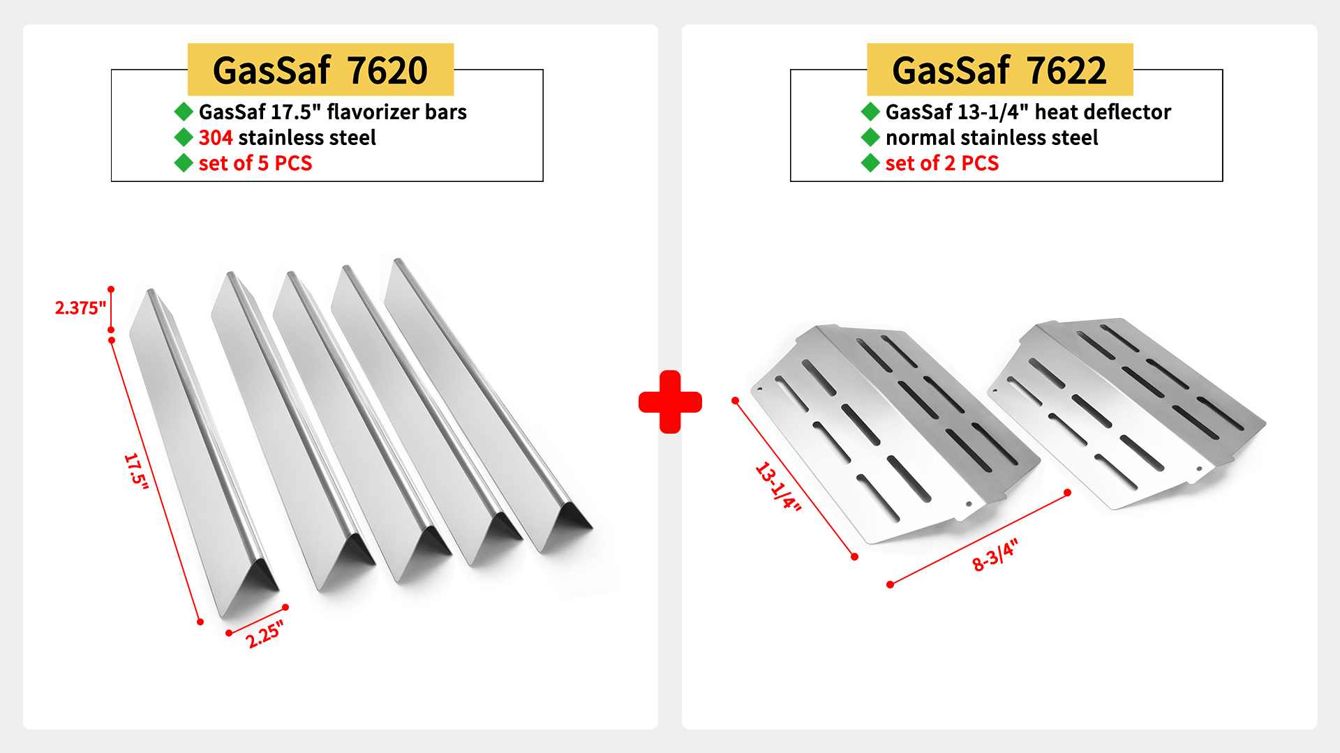 Amazon.com : GasSaf 17.5 inch flavorizer bar and Heat Deflector