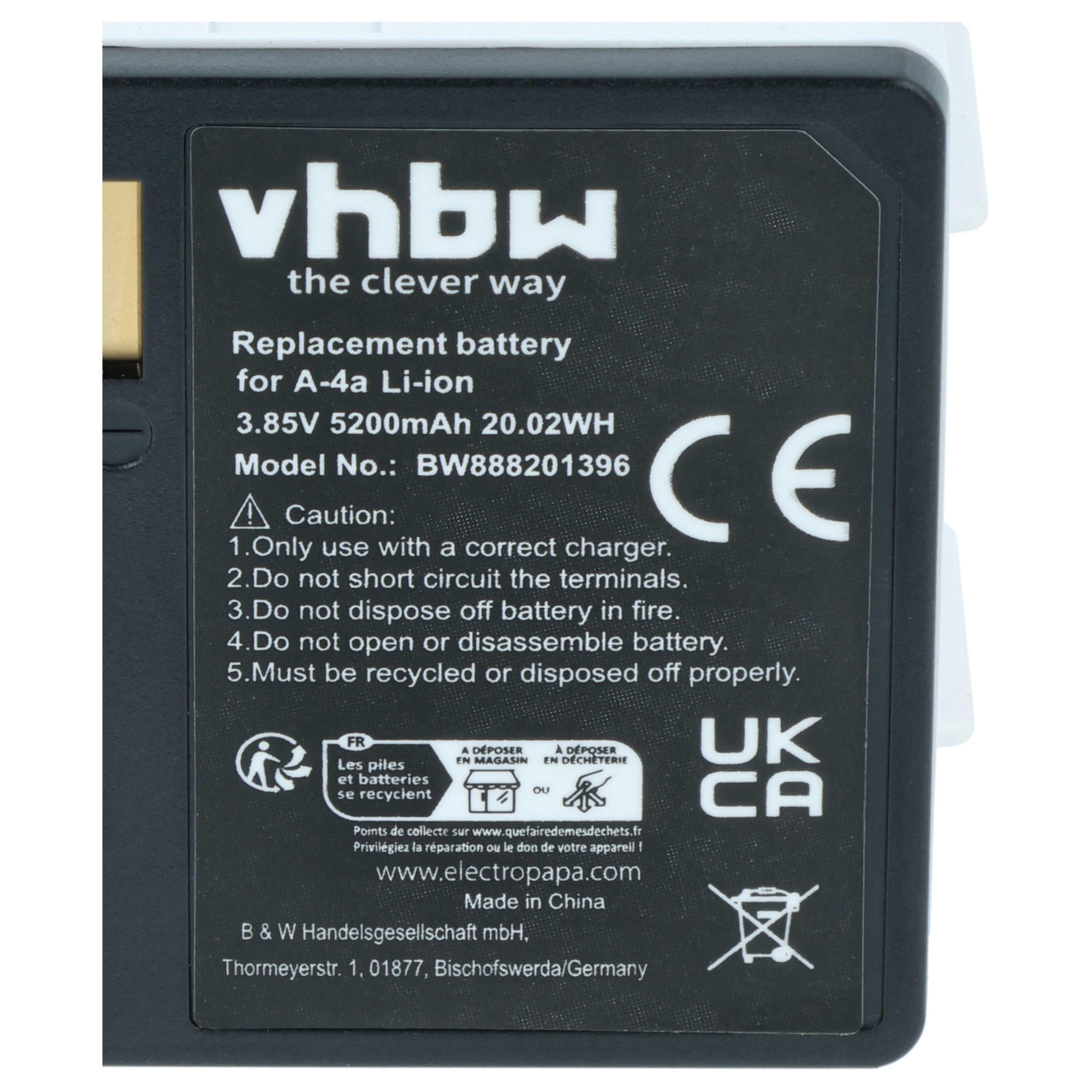 vhbw 2x batteria compatibile con Arlo Ultra, Ultra +, Pro 3 VMS4340P-100EUS | spy cam (5200mAh, 3,85V, Li-Ion)