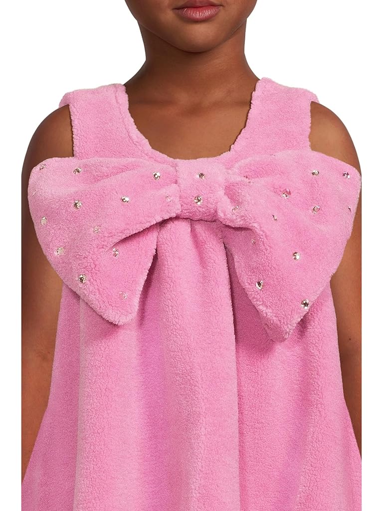 Pink Lola and The Boys Big Bow Teddy Fleece Dress (Toddler/Little Kid/Big Kid)