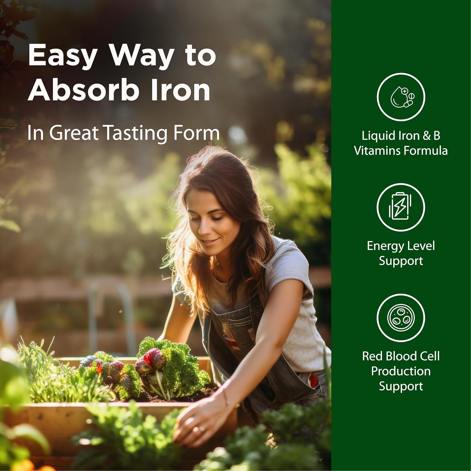 Flora Iron with B-Vitamin Complex - Helps Maintain Healthy Iron Levels - Non-Constipating, Highly Absorbable - Vitamin-B & Liquid Iron - Vegan Supplement - Yeast & Gluten Free, 7.7-oz. Glass Bottle