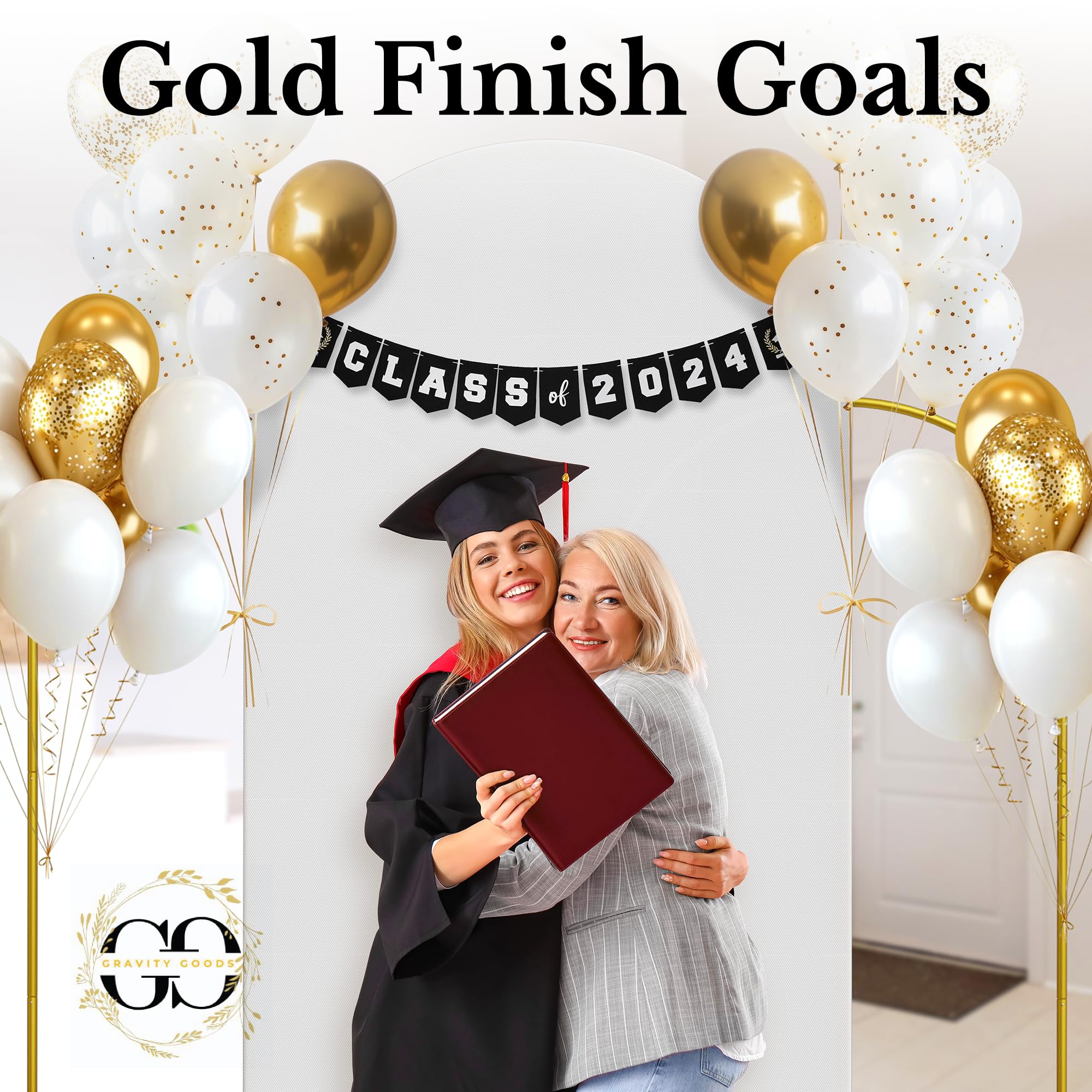 Backdrop Arch Stand Set of 3 with White Covers - Includes 7ft & 6ft Arches, Carrying Case, Water Weights, and Spandex Covers