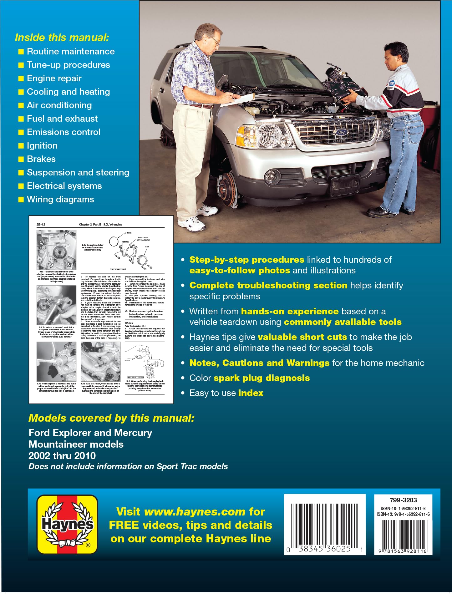 Ford Explorer & Mercury Mountaineer 2002 thru 2010 Haynes Repair Manual — Amazon image 5
