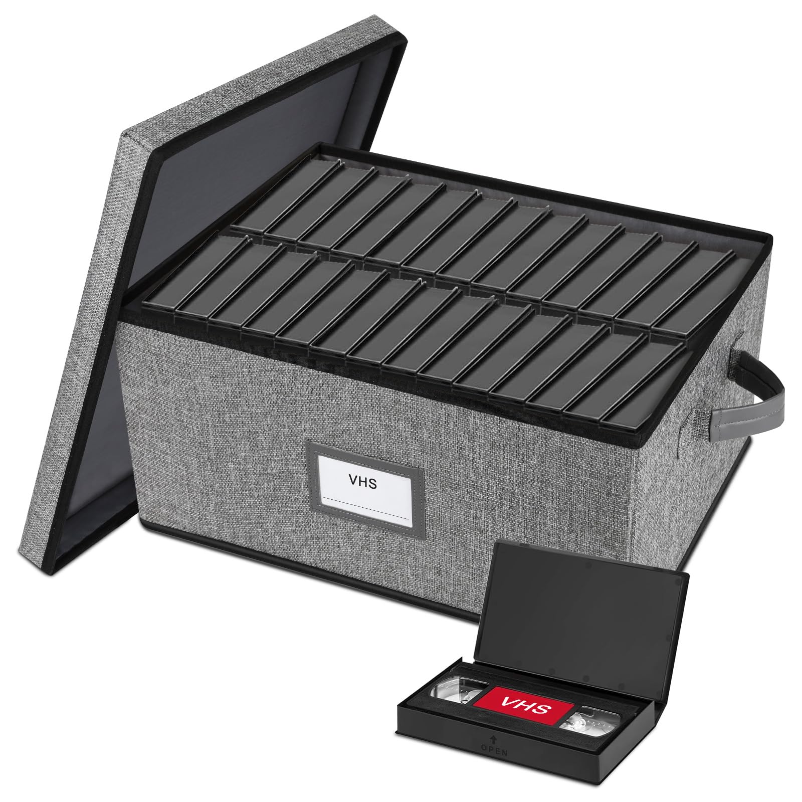 2CD＋VHS Can Box Amazon.com - Lukeline VHS Storage Box with Lid, Large Capacity VHS