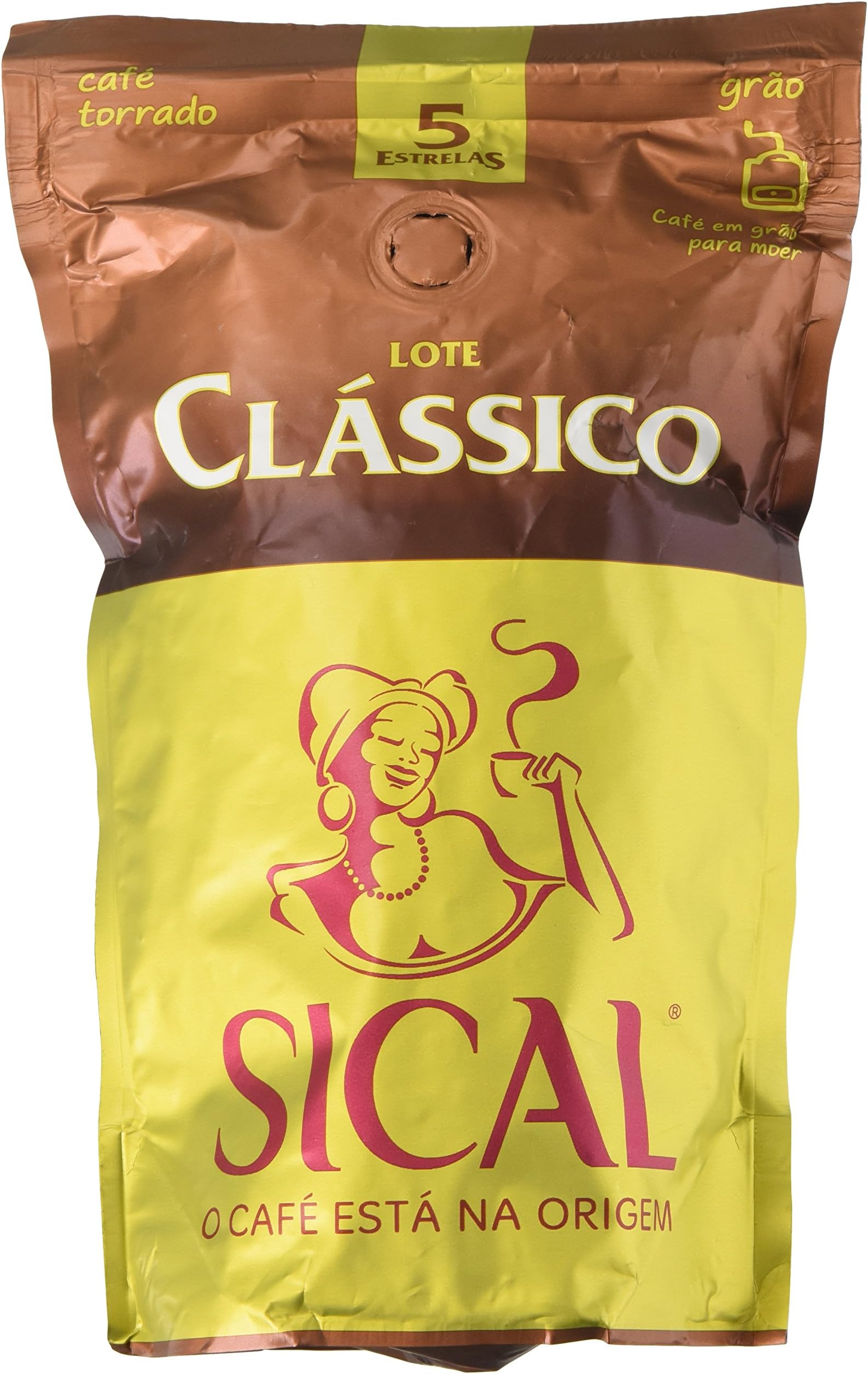 Portuguese Roasted Whole Bean Coffee Cafe 5 Estrelas 250g