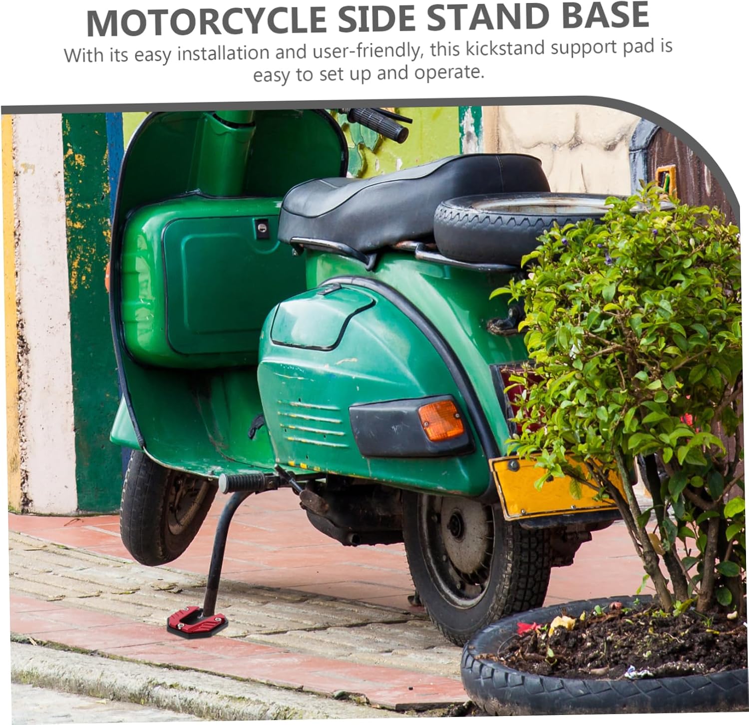 5pcs Motorcycle Kickstand Pad - Side Stand Base for Enhanced Stability for Motorcycles Electric Design