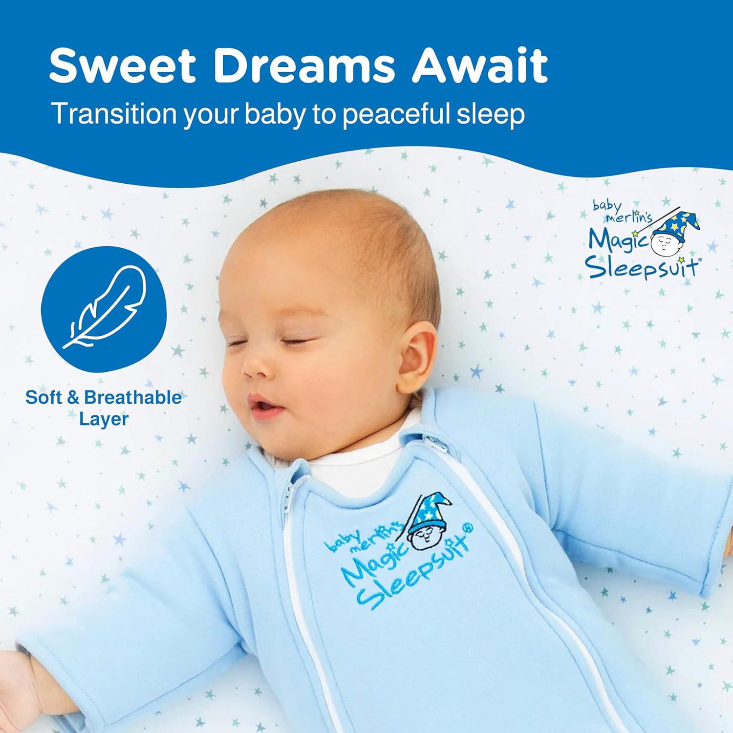 Dream Sack Magic Baby Sleeper Merlin Sleepsuit Baby Merlin's Magic Dream  Sack 100% Cotton