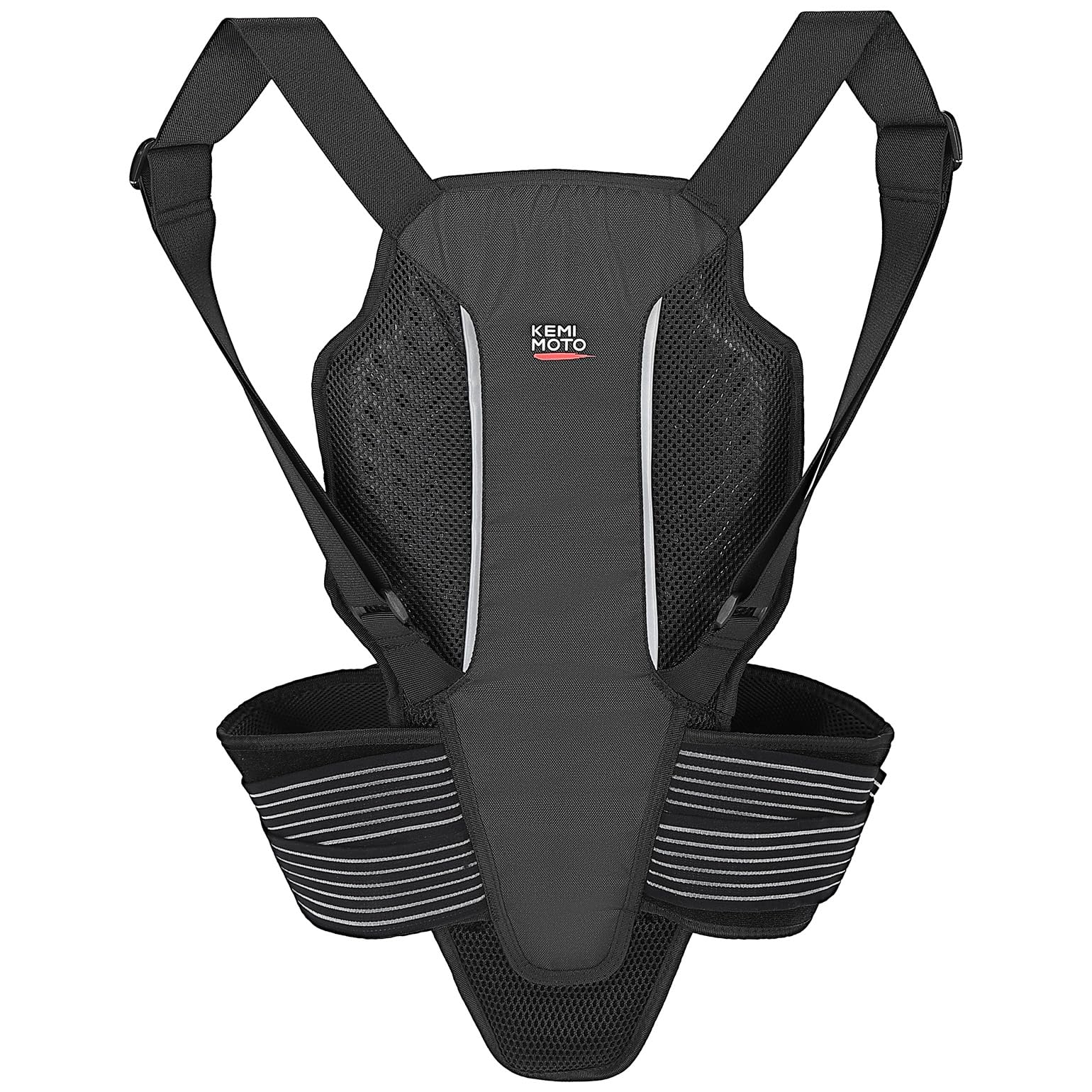 KEMIMOTO Paraschiena Moto CE, Protezioni Moto Rimovibili con Spina Dorsale, Protezione Schiena Motociclo Traspirante con Distanziale ESA per Unisex Adulto