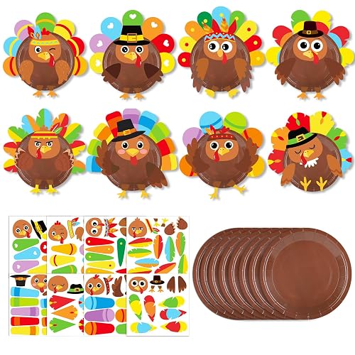 32 Sets Thanksgiving Turkey Crafts Kits Fall Thanksgiving Party DIY
