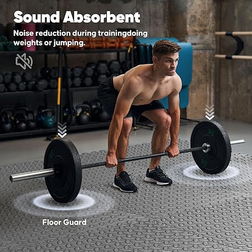 Miniatura 7 de Tapete de gimnasio en casa, tapete de ejercicio de rompecabezas, baldosas de espuma EVA entrelazadas para equipo de entrenamiento en casa y áreas de