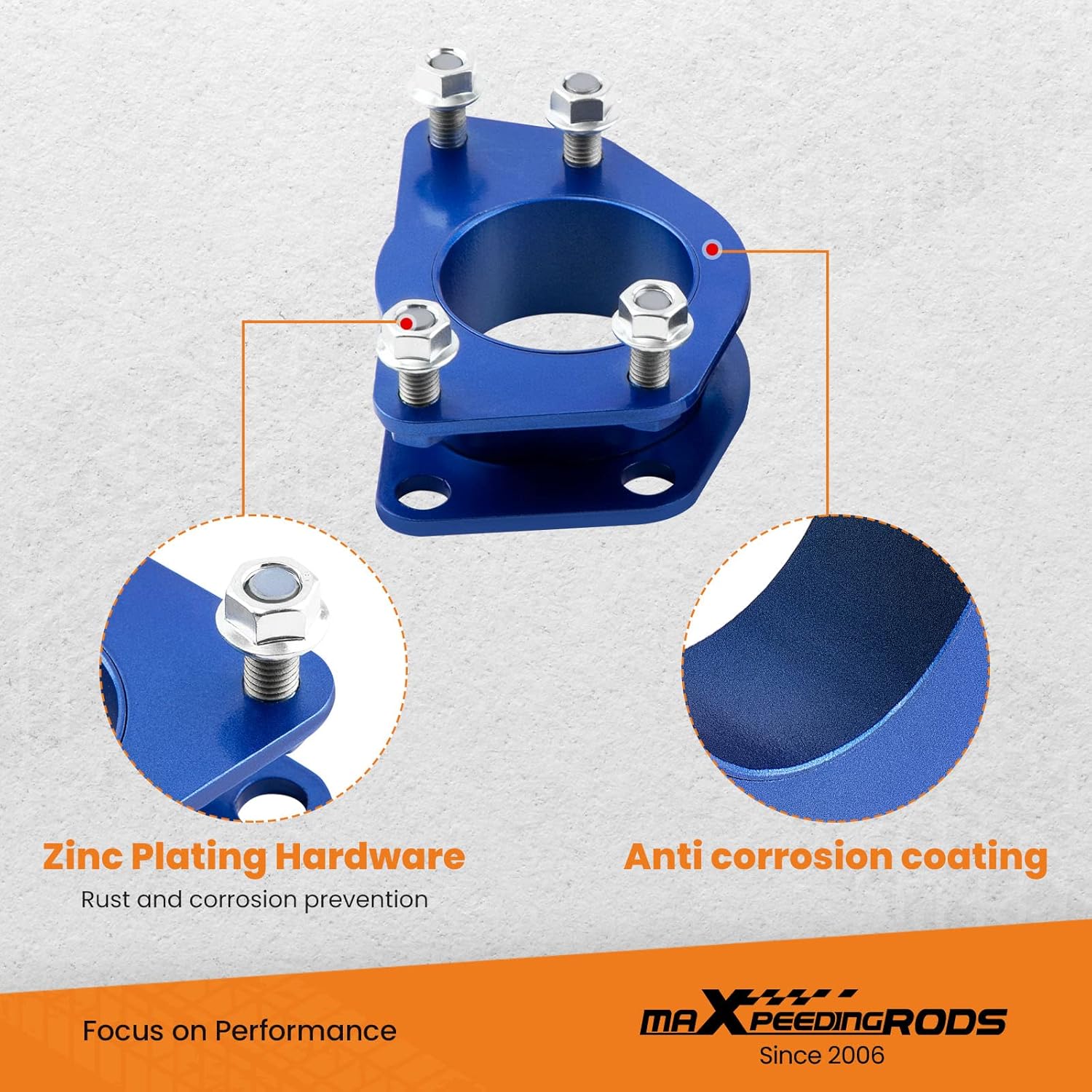 maXpeedingrods 2" Front Leveling Kit for Dodge Nitro 2007-2012, Suspension Lift Kit for Jeep Liberty KJ Cherokee KK 2002-2012, Blue