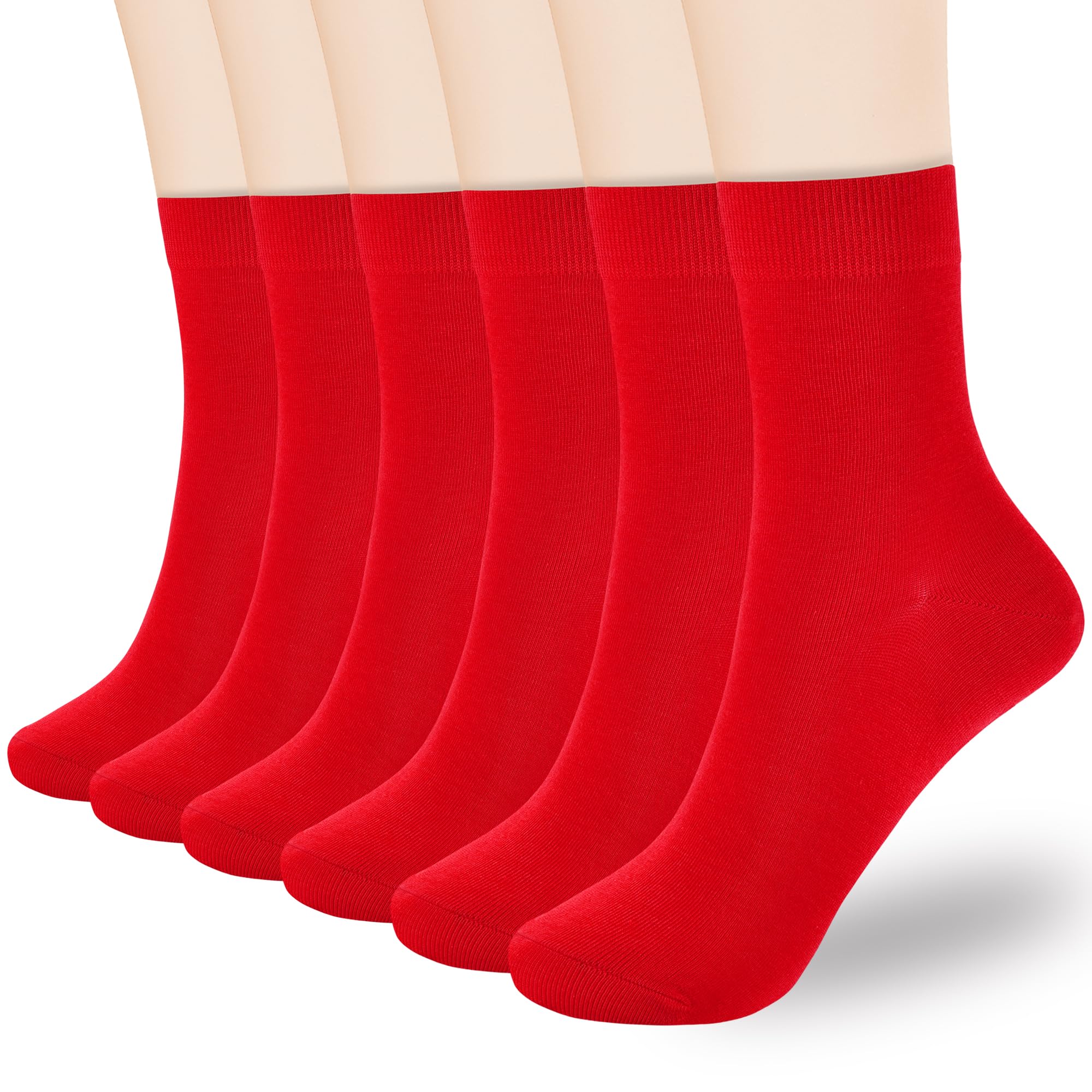 Corlap Women's Thin Above Ankle Socks-6Pairs Cotton Bootie Dress Crew Socks