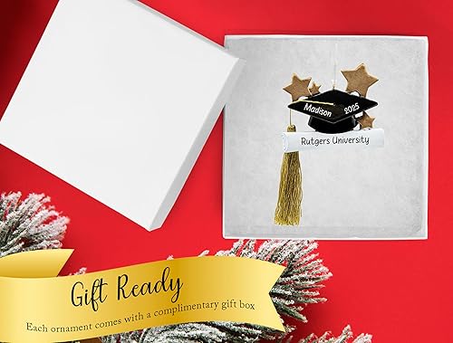 Miniatura 9 de Adorno de Navidad de graduación personalizado 2023  Libros de diploma de graduación y gorra para árbol de Navidad  Regalo de posgrado de maestría de