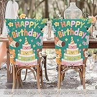 Vista 5 de Juego de 6 fundas para silla de sala de estar, lavables, para fiestas, juego de 6 fundas para sillas de juegos, para silla de comedor, cumpleaños