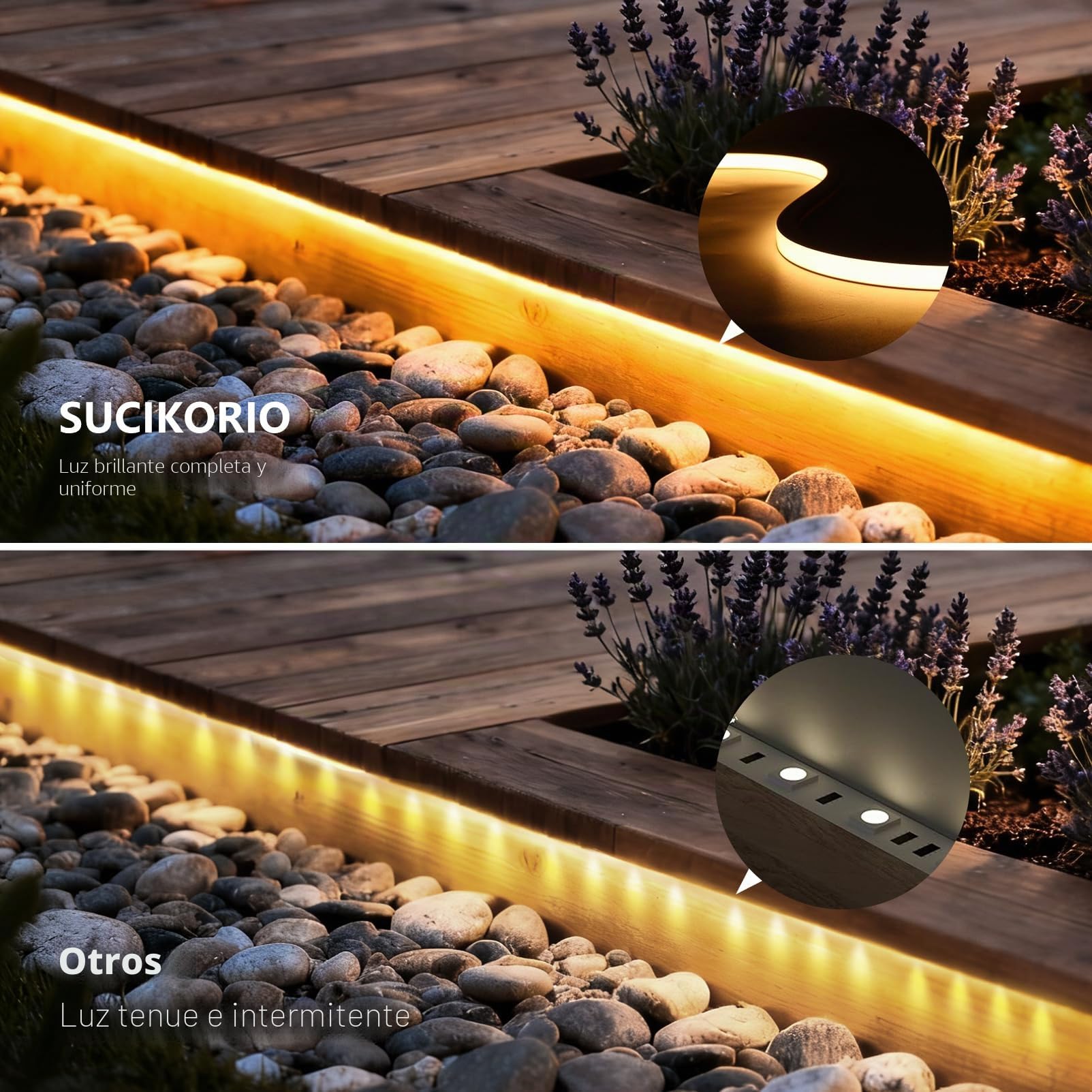 Neon Tira LED 20 metros 220V Dimmable Blanco Cálido 3000K-Blanco Frío 6500K Silicona Luces LED Habitacion Exterior Impermeable IP65 Leds Strip Neón Flexible 20m con Enchufe, Control Remoto
