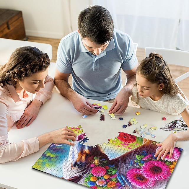 Foto 6 de 7 de Caballo 1000 Piezas Puzzle animaleses A Partir De 14 Años Desafiante Alta Definición Juego Educativo…