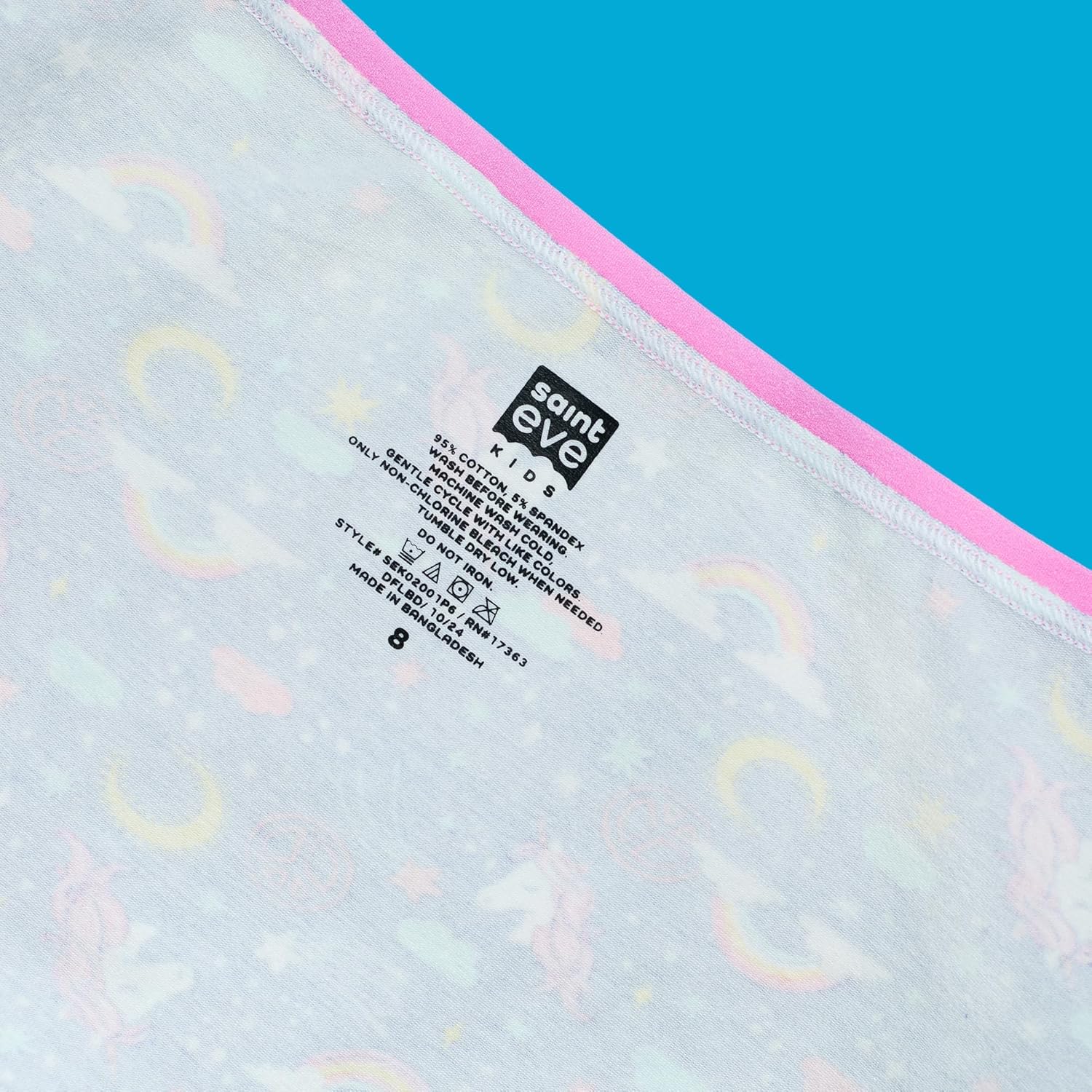 Saint Eve Kids Girls Cotton 6 Pack Underwear - Soft & Breathable Brief Panties Sets for Kids, Multi-Color Everyday Comfort - Image 6