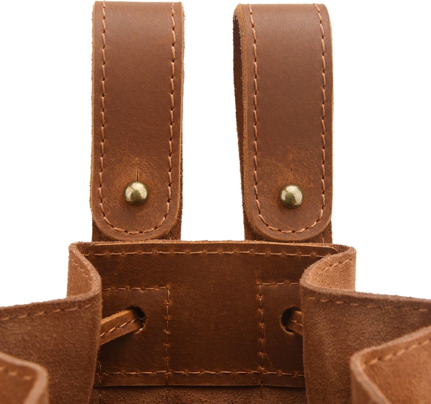 Leather Shotshell Bag Drawstring Magazine Pouch Ammo Carrier Storage Bullet Case for Hunting