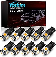 Vista 16 de Yorkim 194 bombillas LED rojas superbrillantes de 5ª generación, T10 168 bombillas LED para interior de automóvil, domo, matrícula, mapa, puerta