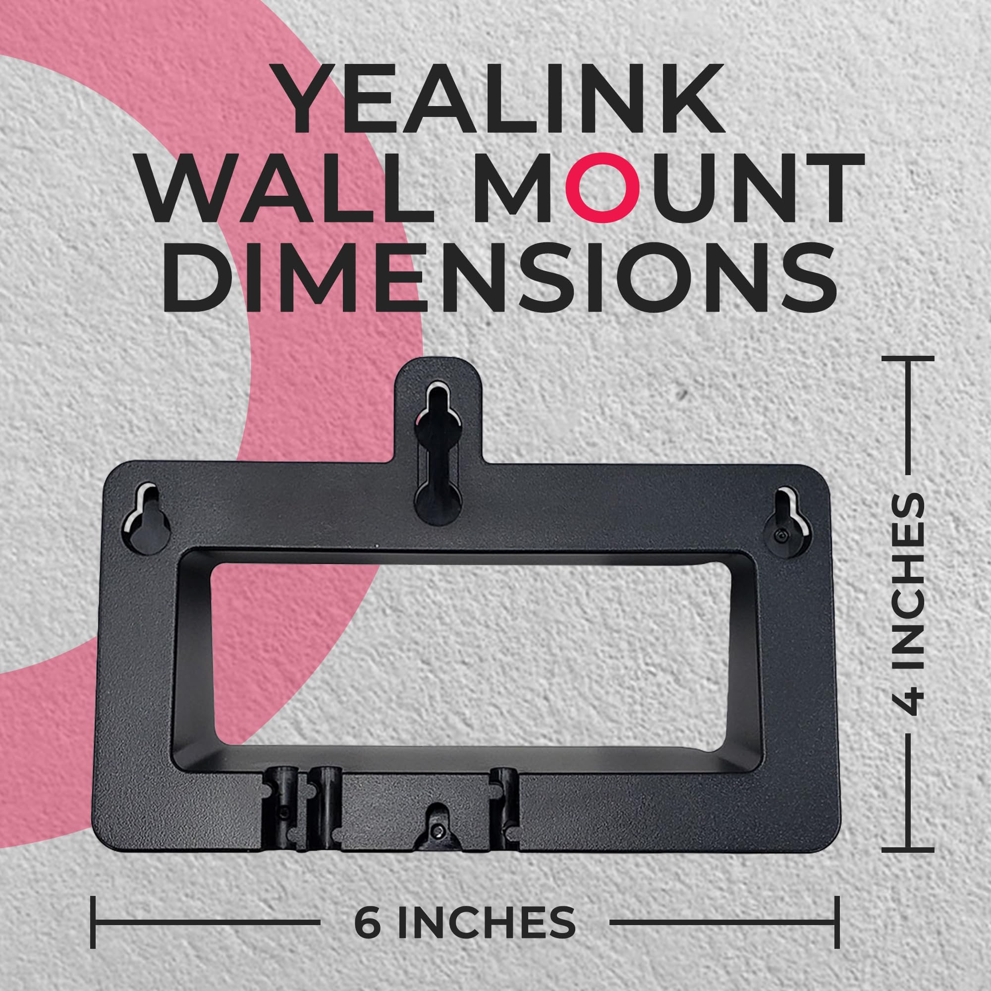Yealink - Soporte de Pared para teléfonos SIP, IP, Escritorio con paño de Microfibra #Yea-WM-B