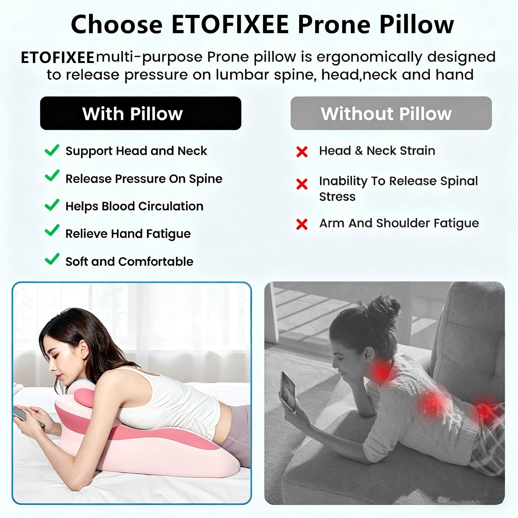 Memory Foam Keilkissen, Lesekissen & Lendenkissen,Entspannungskissen für Bett, Sofa und Boden,Orthopädisches Stützkissen gegen Rücken- und Nackenschmerzen
