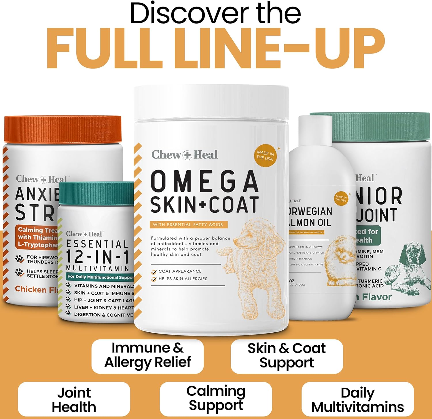 Omega 3 for Dogs - 180 Soft Chew Omega Treats for Skin and Coat - Fish Oil Blend of Essential Fatty Acids, Omega 3 and 6, Vitamins, Antioxidants and Minerals - Made in USA - Image 7