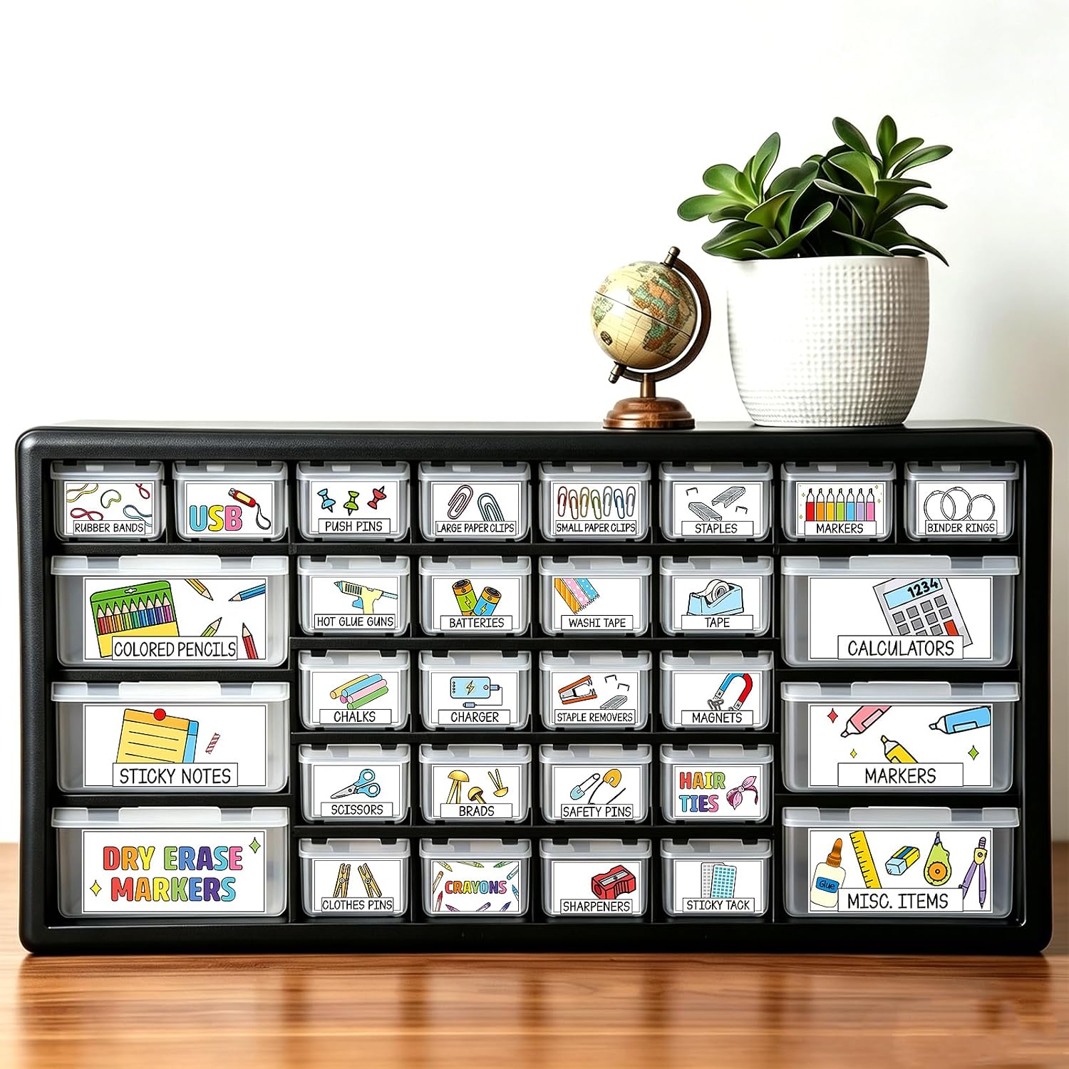 96 Pcs 12 Sheets Teacher Toolbox Labels Classroom Tool Box Storage Stickers School Classroom Supplies Labels Decor for Back to School Teacher Supplies Organization