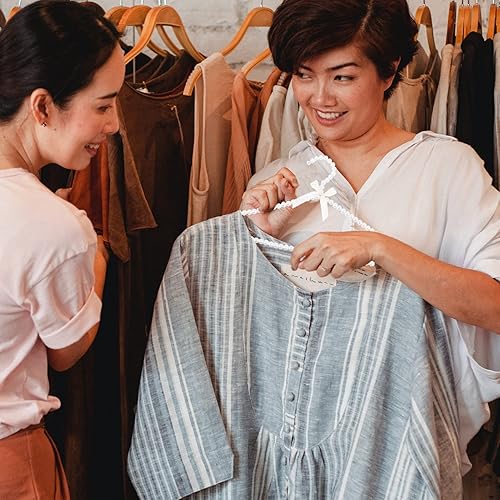 Miniatura 3 de PRETYZOOM Perchas de ropa elegantes con perlas perchas para ropa de vestir, perchas para abrigos, armario, organizador de almacenamiento para