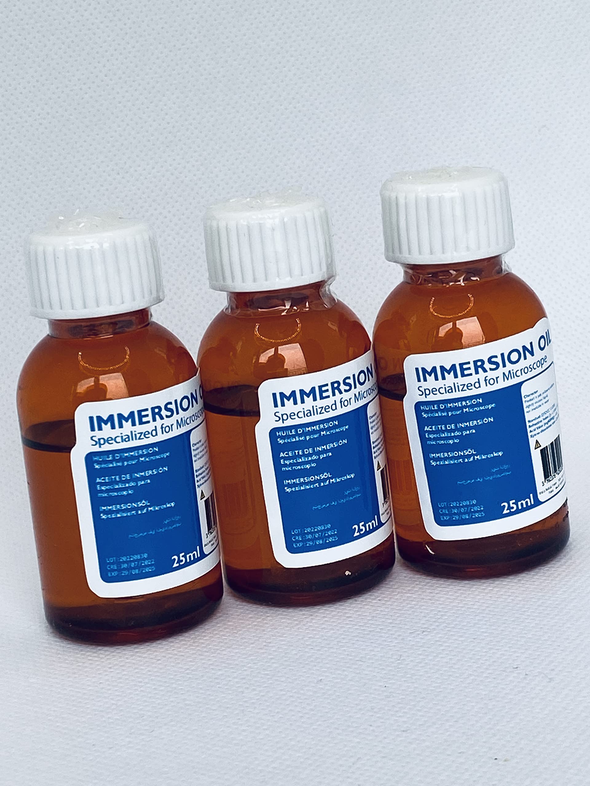 Huile D’Immersion Microscope Premium 25 Ml – RMY Universelle – Indice 1.515 – Compatible Olympus, Nikon, Zeiss & Plus – Résolution Maximale