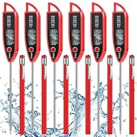 Vista 10 de Juego de 3 Termómetros de Cocina Impermeables para Agua, Líquidos, Velas y Carne. Termómetro Digital de Carne con Sonda Larga de Lectura Instantánea