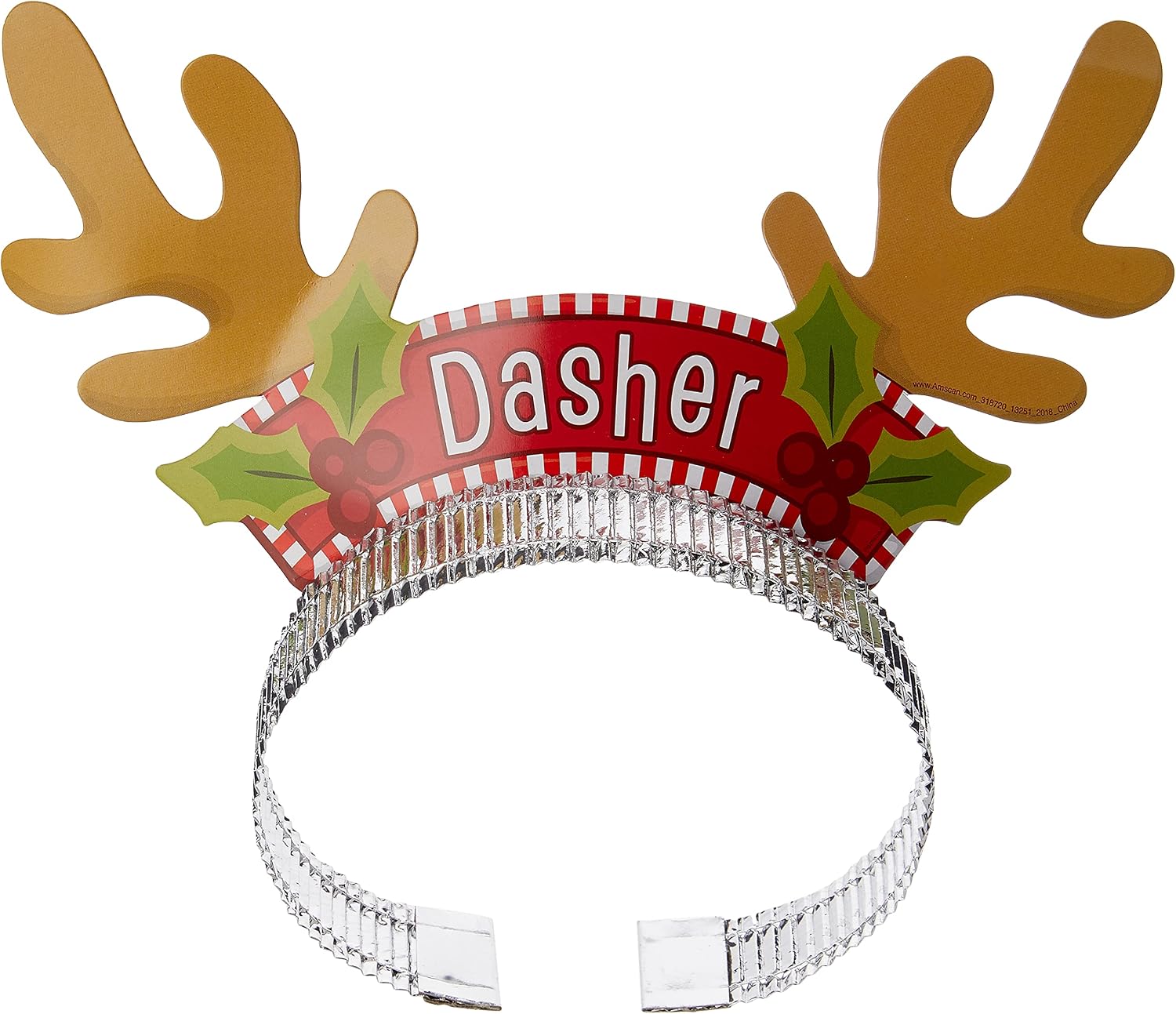amscan 318720 Santa's Reindeer Headbands, 8ct