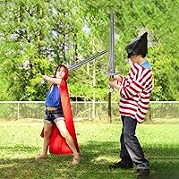 Vista 4 de Crusader Knight - Espada de juguete, espada de plástico de 27.5 pulgadas, accesorios de disfraz de guerrero medieval para Halloween, cosplay, LARP