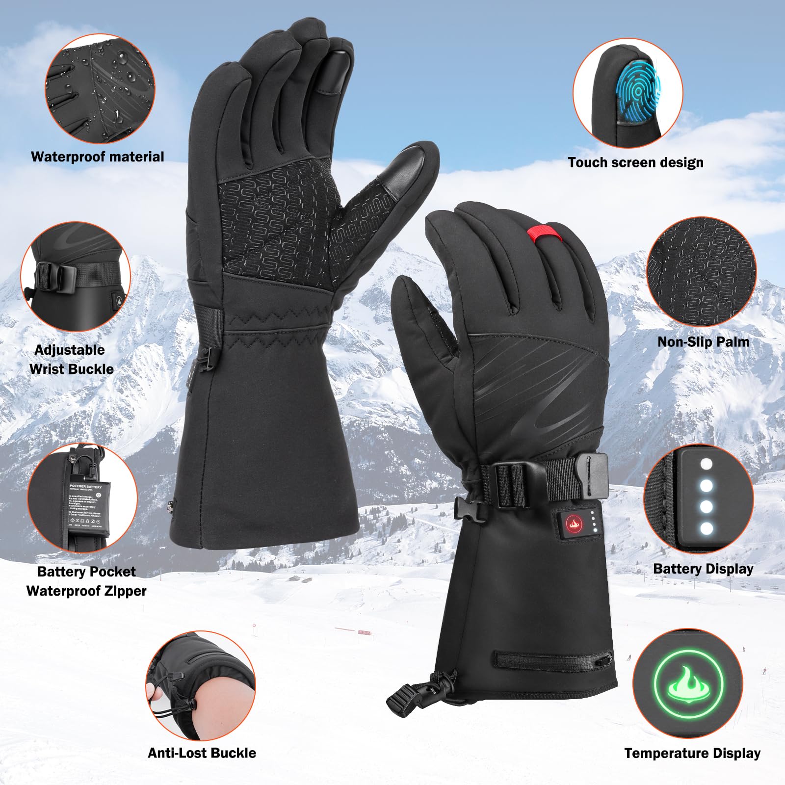 USB-beheizte Handschuhe - 3 Temperaturstufen Für Outdoor-Sport
