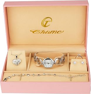 Women's Watch Gift Set - Necklace Ring Earrings Bracelet
