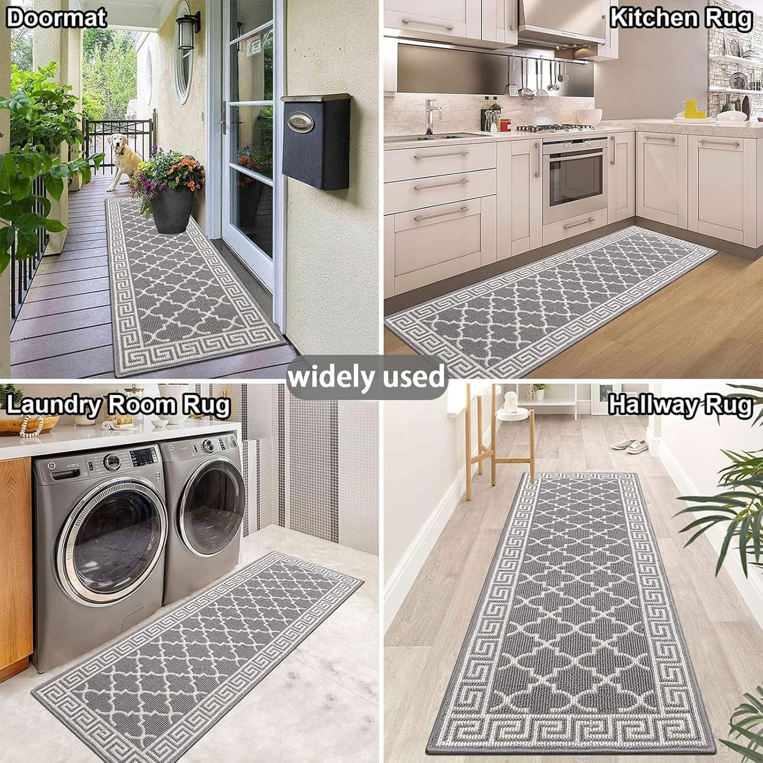 納得の一品！玄関用エクストラロングカーペットランナー、滑り止め裏地付き廊下ランナーラグ、1m 1.5m 2m 2.5m 3m 3.5m 4m 4 ビジネスにもカジュアルにも