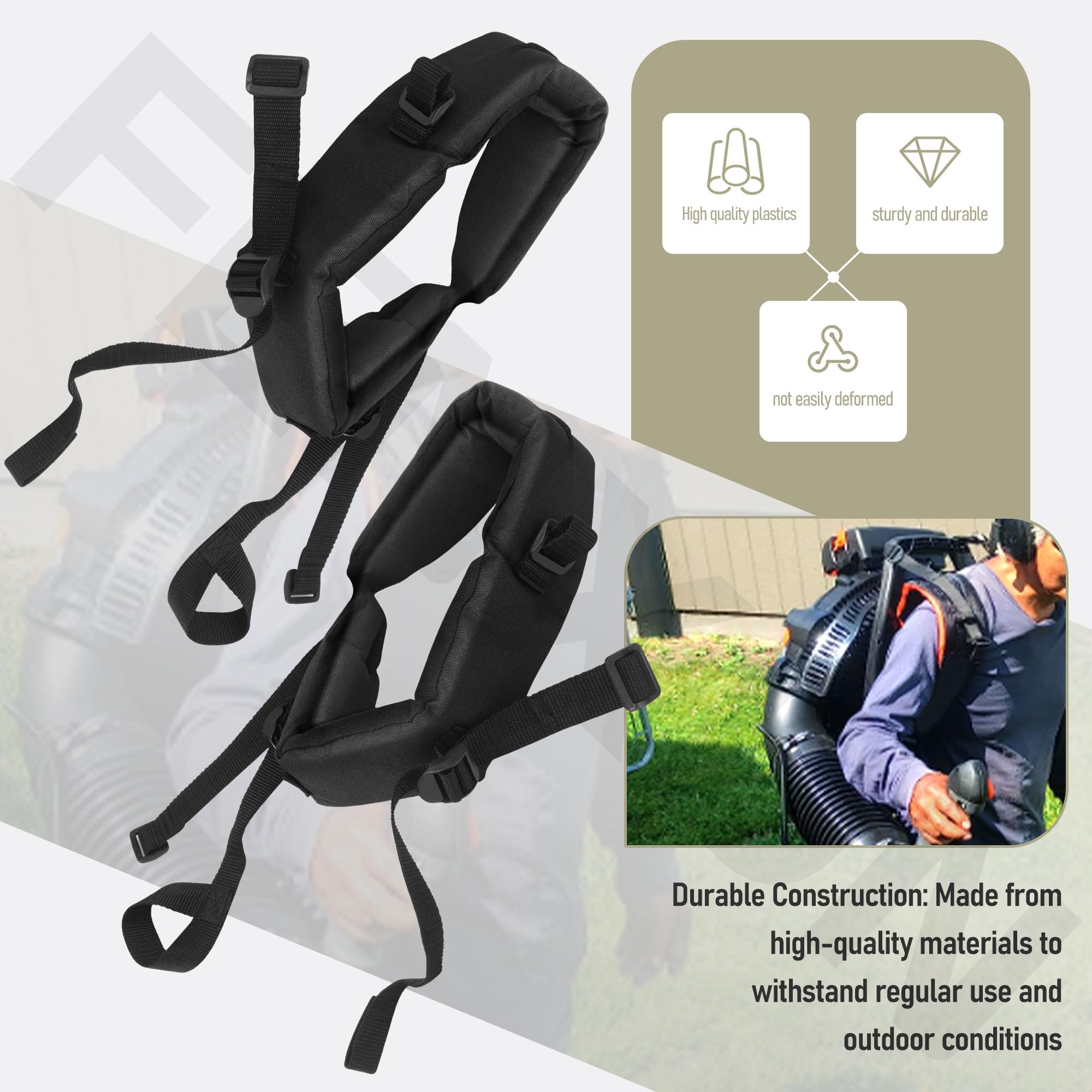 4282-710-9020 lado derecho y 4282-710-9030 lado izquierdo, correa de arnés de ventilador compatible con Stihl BR500 BR550 BR600 BR700