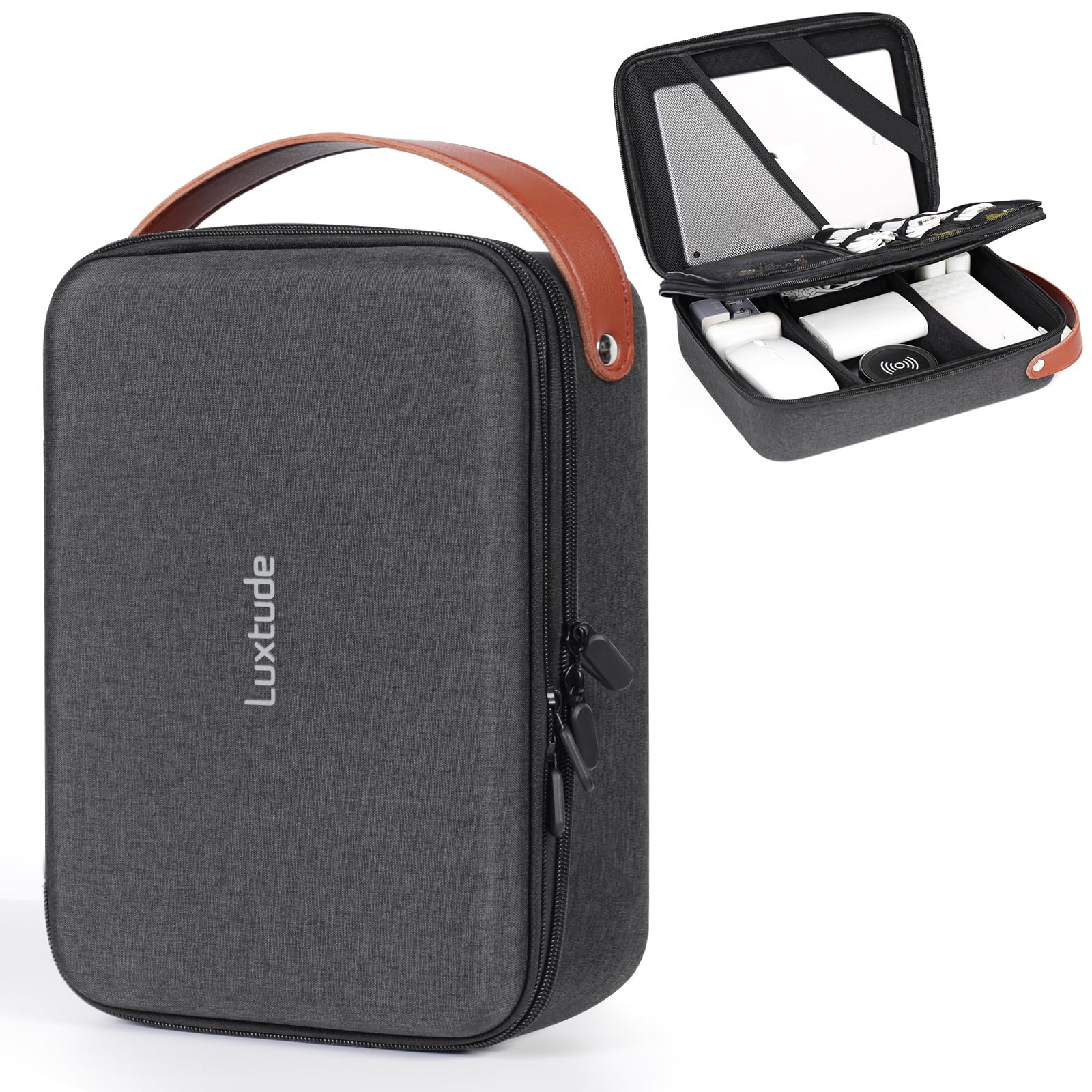 Large Electronics Organizer Travel Case for Chargers and Cords